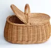 Picknickkorb mit zwei Deckel aus Weide (46 x 31 cm - 1F) Produktbild-Vorschau 2