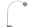 Bogenlampe Schwarz mit Gold mit Rauchglas Zuzanna Produktbild-Vorschau 8