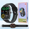 A collage of a smartwatch, its packaging, and a separate smartwatch band.