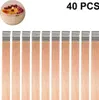 Dřevěné knoty na svíčky, bezdýmné přírodní knoty s železným Náhled obrázku produktu 2