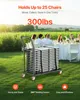 A chair trolley loaded with chairs is in the foreground, with people dining at tables in the background. Produktbild-Vorschau