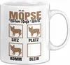Möpse Hören Aufs Wort Tasse Geschenk Möpse Besitzer Mama Produktbild-Vorschau 1