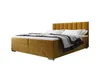 A bed with a headboard and bedding, shown against a white background. Náhled obrázku produktu