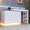 Merax Schminktisch mit LED Spiegel, drehbarer L-förmiger Produktbild-Vorschau 3