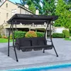 Outsunny Balancelle de Jardin Convertible 3 Places Grand Voir les images du produit 2
