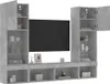 vidaXL 5-tlg. Wohnwand mit LED-Beleuchtung Betongrau Produktbild-Vorschau 5