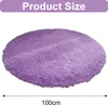 Teppich - Shaggy - Rund - Lila - 100x100cm - Rutschfest Produktbild-Vorschau 4