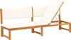 vidaXL Lehátko s polštářem hnědé 200 x 57 x 75 cm akátové Náhled obrázku produktu 1