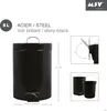 MSV Bad/Toiletten-Treteimer - schwarz - 5 Liter - 20 x 28 Produktbild-Vorschau 12