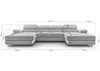 AX LIVING Canapé en U avec fonction sommeil - Arborio U 352 Voir les images du produit 6