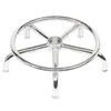 A silver stool base with a circular ring and five legs. Produktbild-Vorschau