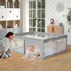 LZQ Laufstall Baby 180x150cm, Laufgitter Baby Absperrgitter Produktbild-Vorschau 12