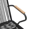 3-tlg. Garten-Essgruppe Schwarz PVC Rattan Produktbild-Vorschau 8