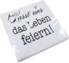 Servietten Papier 33x33cm 3-lagig mit Schriftzug Leben Produktbild-Vorschau 2
