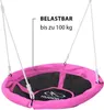 Hudora 72147 Nestschaukel 90 Ø cm rund girly pink Produktbild-Vorschau 2