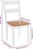 vidaXL Chaises de salle à manger 2 pcs. Blanc Bois massif Voir les images du produit 5