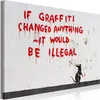 Italienischer Leinwand Leinwandbild - Quotes Graffiti (1 Produktbild-Vorschau 1