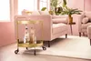 home24 Servierwagen - Keramik / Stahl - Marmor Braun Produktbild-Vorschau 2