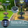 COSTWAY Mangeoire pour oiseaux avec lampe solaire, pot de Voir les images du produit 4
