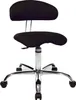 A black ergonomic office chair with a silver base and wheels. Anteprima dell’immagine prodotto