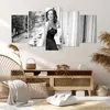 Bild auf Leinwand - Leinwandbild - 5 Teile - Frau Balkon Produktbild-Vorschau 7