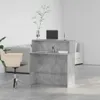 Biurko recepcyjne betonowe szare 100x50x103,5 cm drewno Podgląd zdjęcia produktu 4