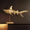 Deko Hai FineBuy 70 cm Aluminium Wohndeko Design Dekoration Produktbild-Vorschau 1