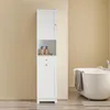 SoBuy Badezimmerschrank mit Wäschekorb Schmaler Hochschrank Produktbild-Vorschau 2