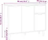 Credenza nera 90x30x72 cm in materiale ligneo Anteprima dell’immagine prodotto 8