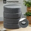 HOMCOM Pouf, poggiapiedi, pouf rotondo imbottito, Anteprima dell’immagine prodotto 5