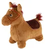 Cheval sauteur en peluche marron 23cm de haut selle avec Voir les images du produit 3
