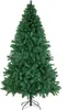 A green artificial Christmas tree on a stand, isolated on a white background. Voir les images du produit