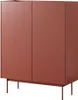 Kommode COLOR ROT 97 cm mit 2 Türen Sideboard Metallbeine Produktbild-Vorschau 4