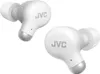 Two white JVC wireless earbuds are shown against a white background. Produktbild-Vorschau