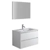Mobile bagno sospeso 80cm bianco con lavabo e specchio | Anteprima dell’immagine prodotto 6