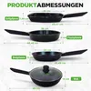 NutriChef Pfannenset 5-teilig – Grillpfanne, Wokpfanne, Produktbild-Vorschau 5