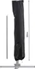 A black umbrella cover is shown standing upright on its base, with a measuring stick next to it indicating its height. Produktbild-Vorschau
