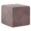Hocker Neville rosa aus Matt Samt, würfelförmig, 40x40x41 Produktbild-Vorschau 1