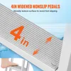 A close-up view of a ladder step with text highlighting its features, set against a background of water. Produktbild-Vorschau