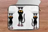 MuchoWow® Laptop Hülle 15 Zoll Muster - Katze - Schwarz - Produktbild-Vorschau 6