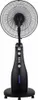 A black stand fan with a misting function is shown against a white background. Produktbild-Vorschau