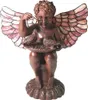 Clayre & Eef Tiffany Tischlampe Engel 41x26 cm Braun Rosa Produktbild-Vorschau 1