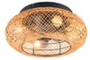 Plafonnier avec ventilateur boho marron noir LILLESAND RL Voir les images du produit 6