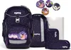 A set of school supplies including a backpack, pencil case, and other accessories, all with a dark purple, starry design and fairy motifs. Anteprima dell’immagine prodotto