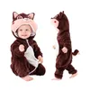 Pyžamo Onesie Kostým Prevlek Spiaca veverička Dojča 90: Náhľad obrázku produktu 6