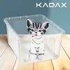 Plastový kontejner KADAX 20 l s víkem, průhledný Náhled obrázku produktu 2