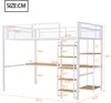 Flieks Etagenbett Metallbett 140x200cm mit Schreibtisch und Produktbild-Vorschau 7