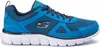 A side view of a single blue athletic shoe. Anteprima dell’immagine prodotto