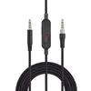 A black audio cable with 3.5mm connectors and an inline volume/mute control. Náhľad obrázku produktu