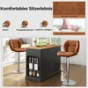 Yaheetech 2er Set Barhocker aus Kunstleder, Produktbild-Vorschau 5